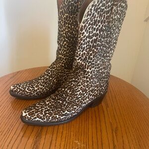 Lucchese Animal Print Heeled Boots